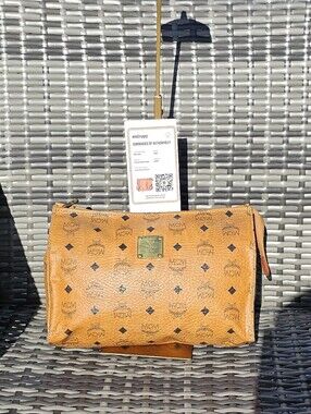 Vintage MCM Visetos Toiletry/Cosmetic Pouch with COA